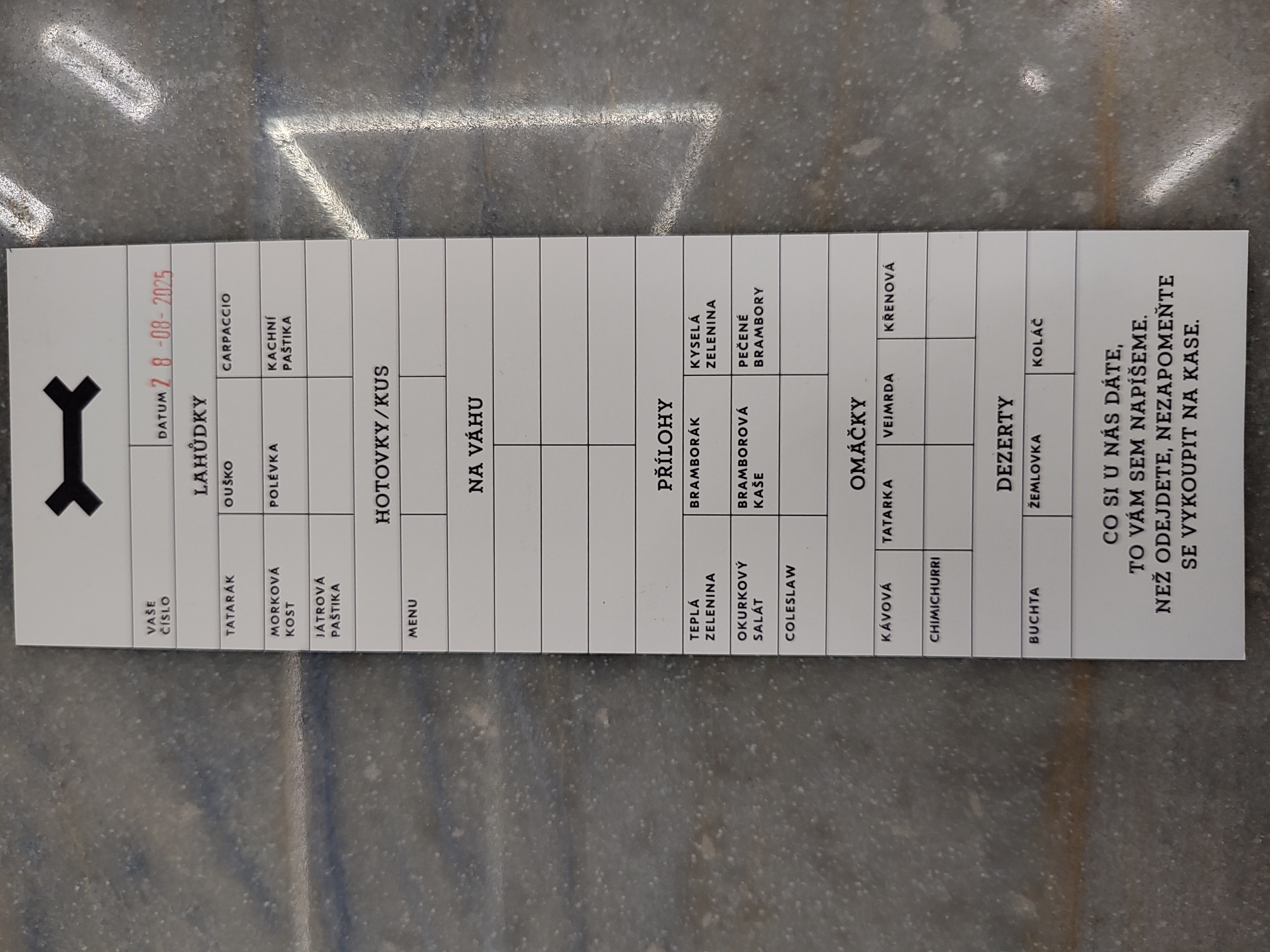lístek Kantýna en Praga