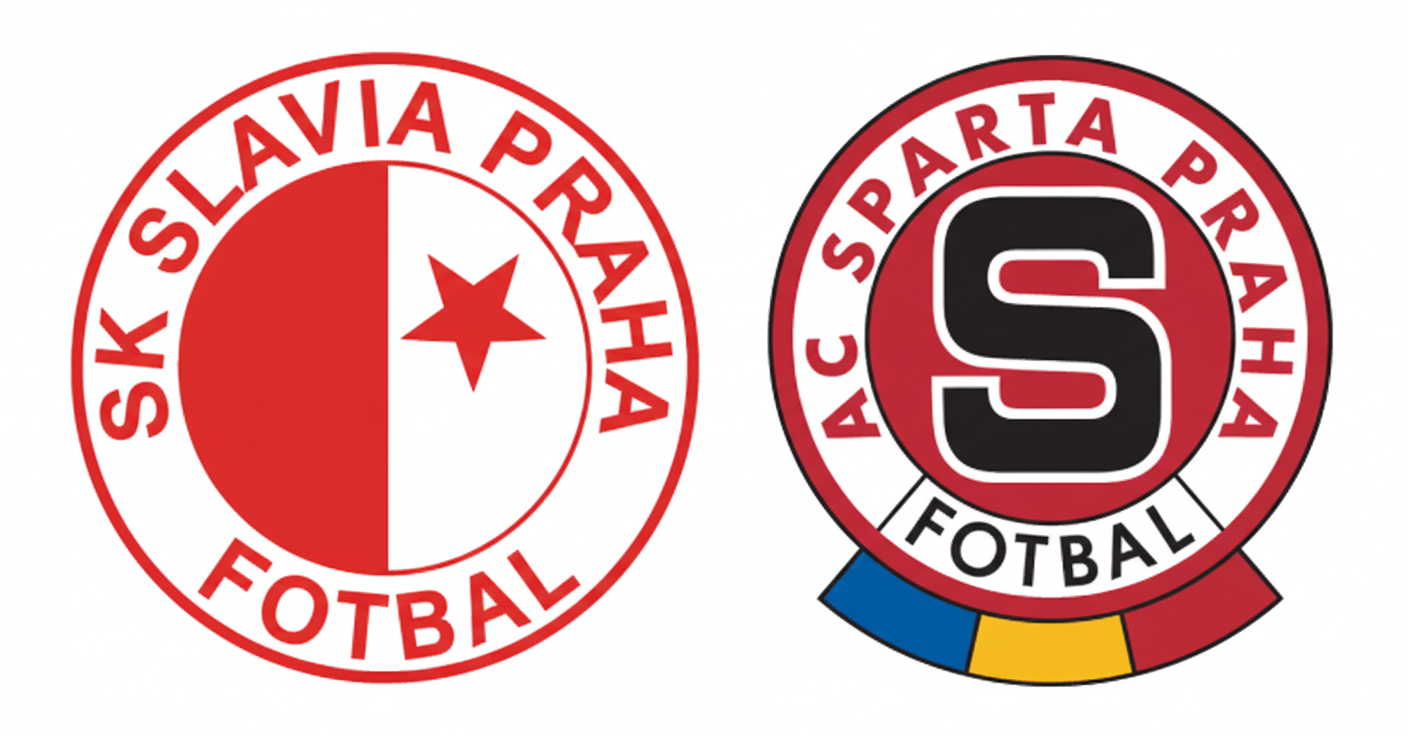 escudos del Slavia y del Sparta de Praga